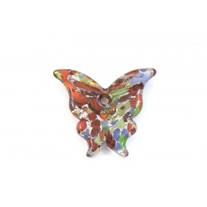 Pendentif de verre papillon 35x40mm*